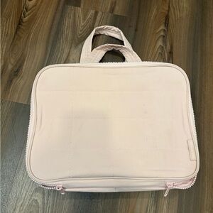 Bag Smart Pink Quilted Travel Bag Makeup + Jewelry
